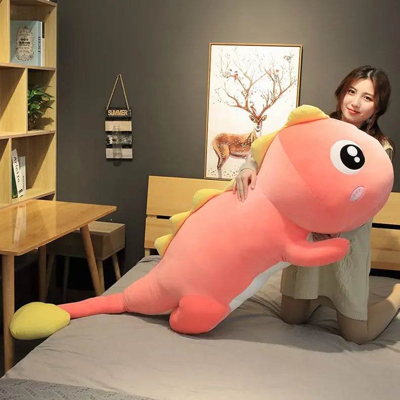 New Huggable Big Long Cute Dinosaur Plush Toy Soft Cartoon Crocodile Doll Girlfriend Pillow - ToylandEU