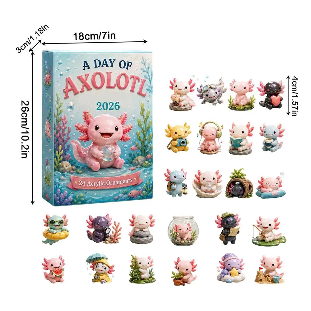Advent Calendar | 2026 Cartoon Animal Ornaments | 24 Day 2D Acrylic Countdown | Kids Room Tree Decor
