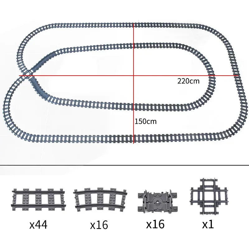 Train Track Building Blocks | Compatible With LEGO | Bridge Cross Track | Cross Track Set