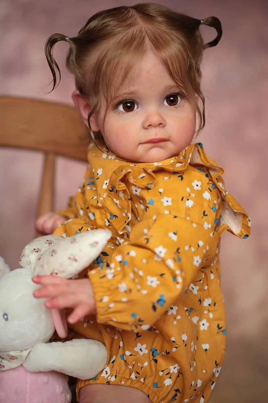 Lifelike 60Cm Reborn Baby Doll Hand Rooted Hair Soft Body - ToylandEU