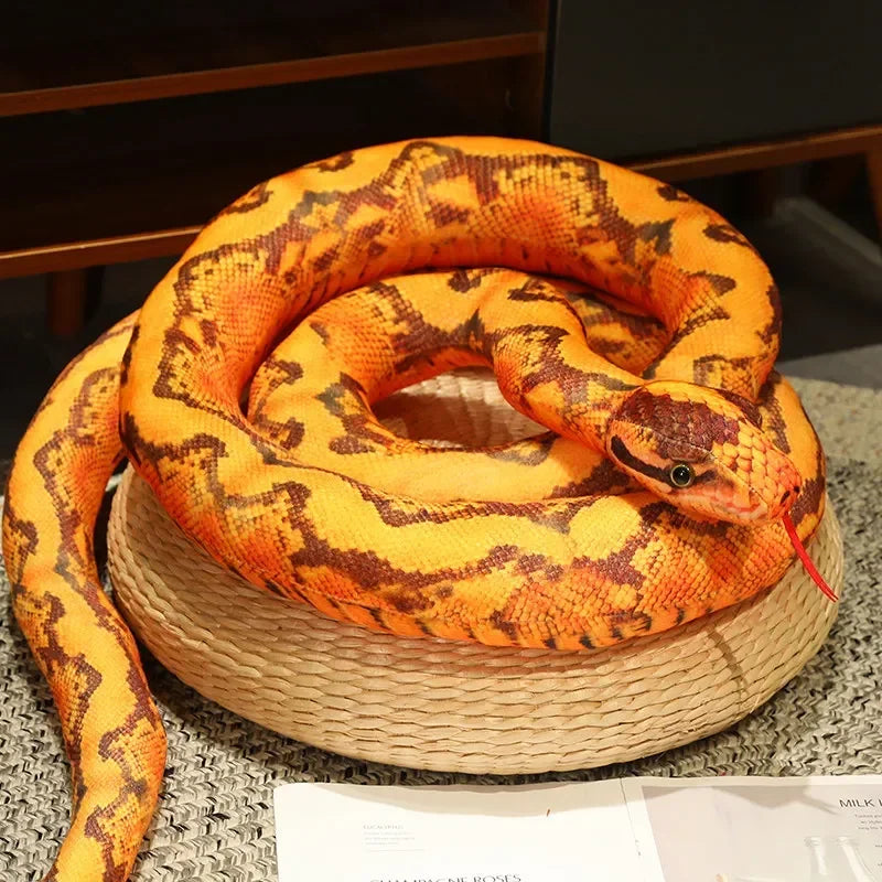 Giant Snake Plush | Gold Coiled Design | Toylandeu™