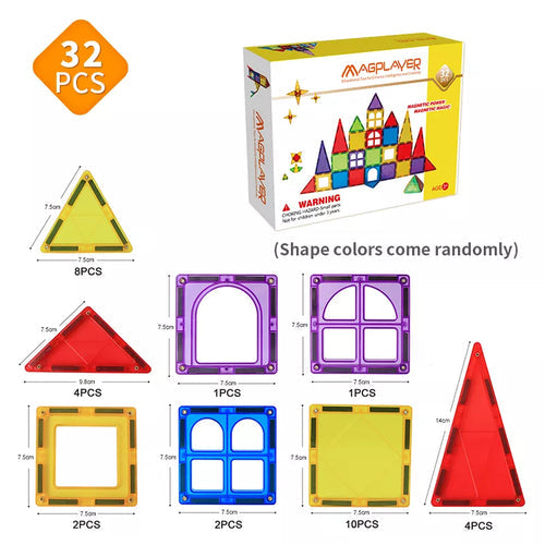 Magnetic Building Tiles Toy for Creative Construction ToylandEU.com Toyland EU