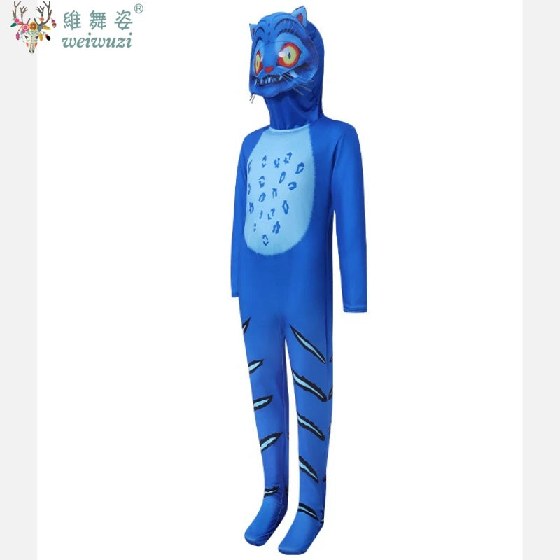 Kids Cosplay Costume | Tiger Animal Suit | Polyester Blend | Boys Girls Set