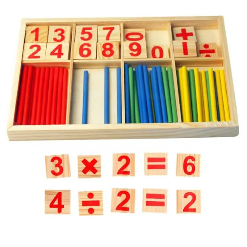 Wooden Infant Montessori Counting Stick Toy for Early Number Education - ToylandEU