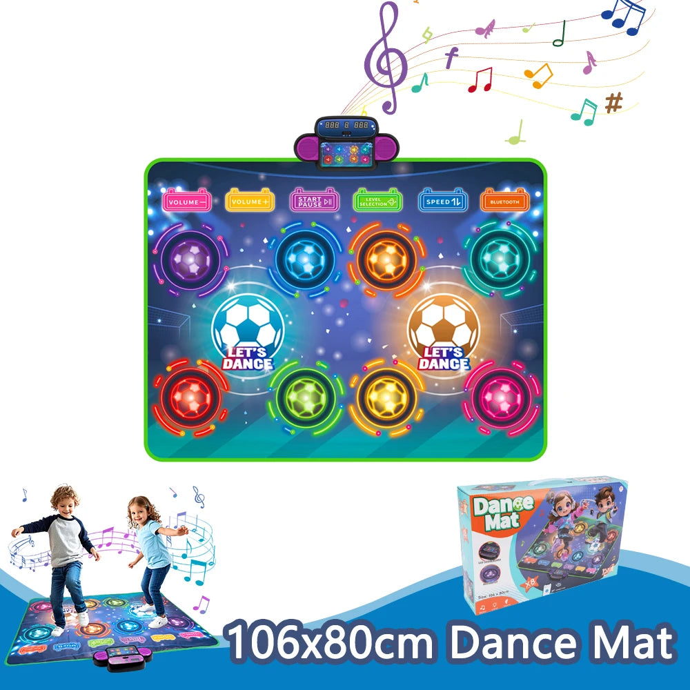 Kids Electronic Dance Mat Bluetooth Light Interactive Educational Toy