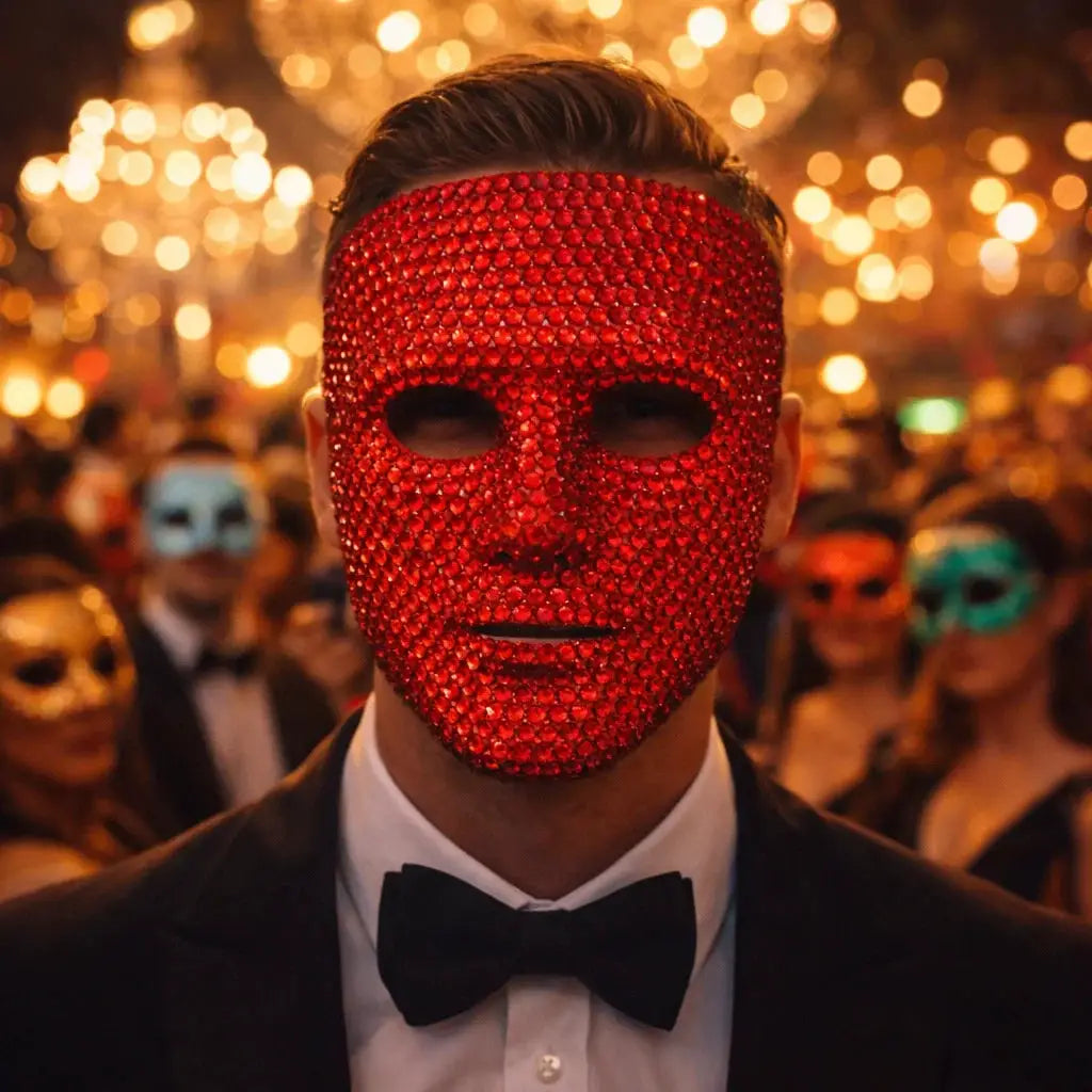 Dancer Mask DIY Rhinestone High-End Party Carnival Festival Prop, Suitable for Men and Women Dance Parties - ToylandEU