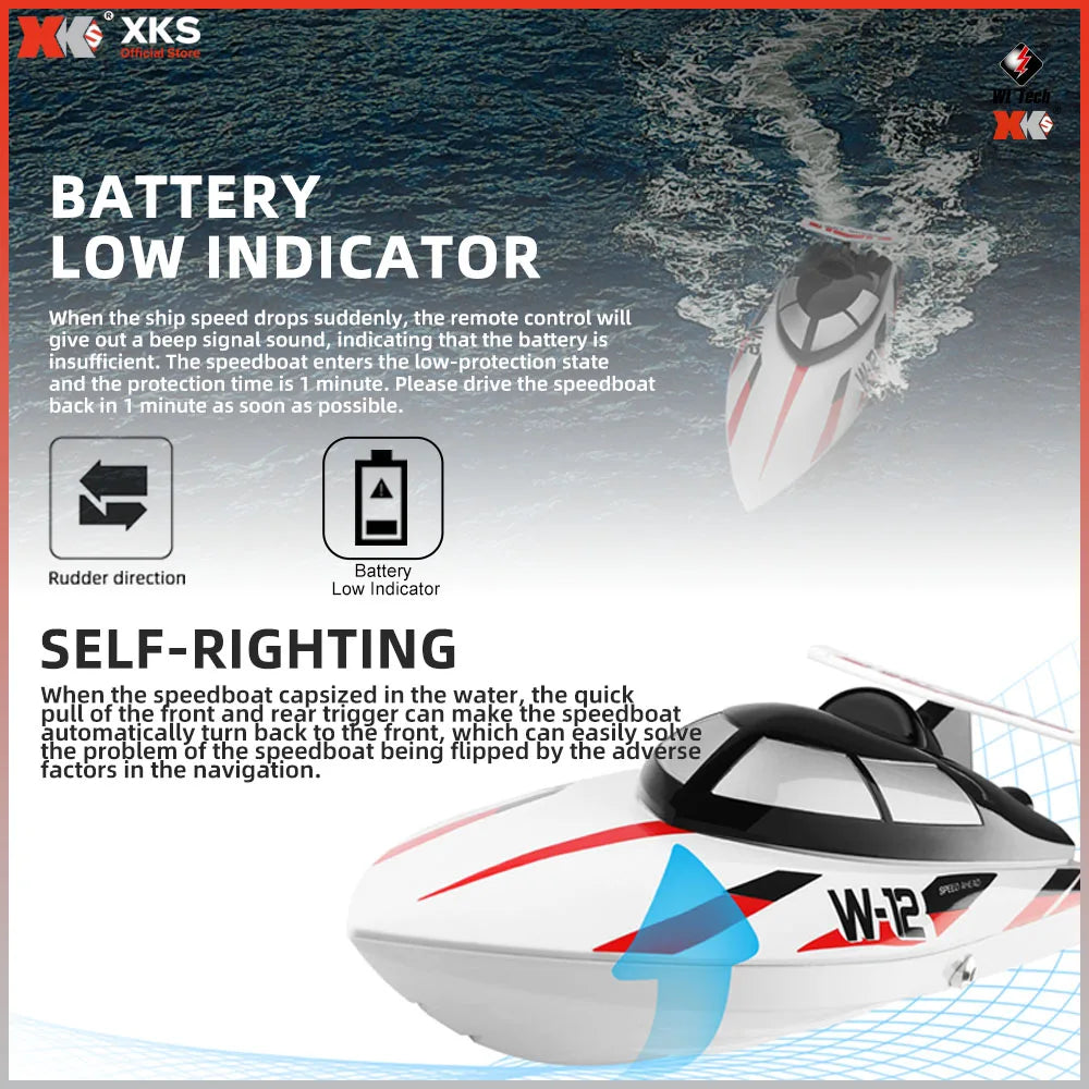 RC Boat | 2.4GHz Remote Control | High Speed 35 Kmh Waterproof | WL912