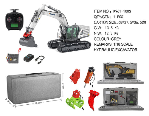 New 1:16 RC Hydraulic Loader Car Model - Earth Yellow and Black ToylandEU.com Toyland EU