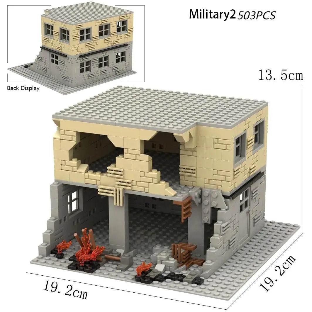 WW2 Military Trench Building Blocks Kit War Scene Toys - ToylandEU