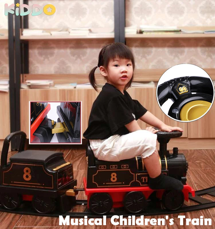 Electric Train Riding Toy For Kids With Realistic Diecast Design