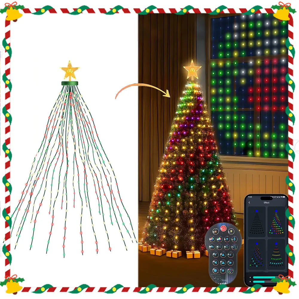 Christmas Tree Lights | 400 Led Rgbic | Dimmable Battery Star | Indoor Outdoor