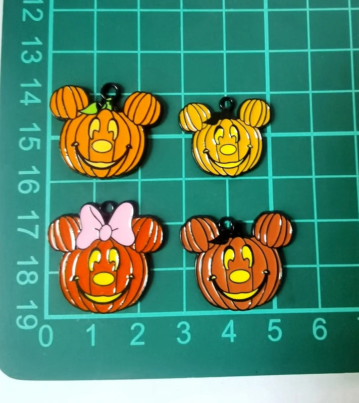 Halloween Pendant Charms | Metal | Keychain DIY | 10 Pieces