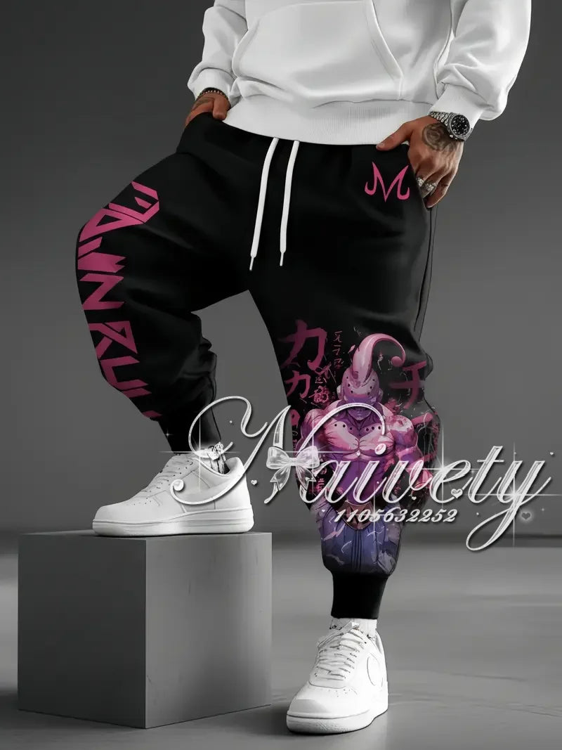 Joggers | Majin Buu Symbol 3D Print | Quick Dry Breathable Fabric | Unisex
