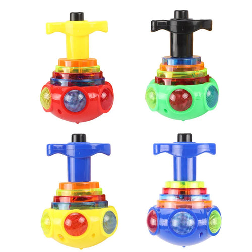 Colorful LED Music Spinning Gyro Toy for Kids - Light-Up Bagged Goodie Filler ToylandEU.com Toyland EU