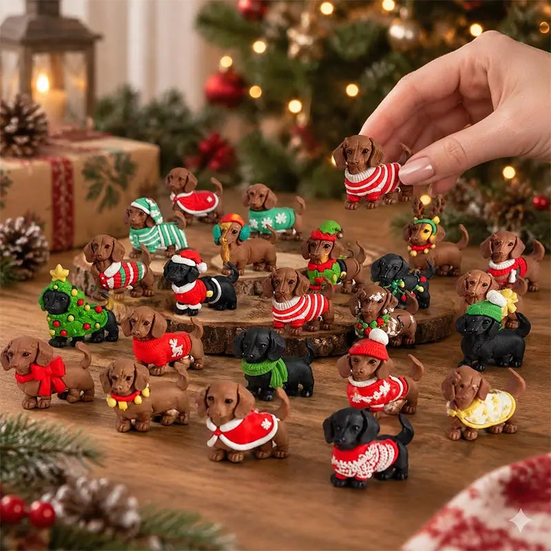 Advent Calendar | 2026 Sausage Dog | 24 Day 3D Countdown Gift Box | Cute Christmas Home Decoration