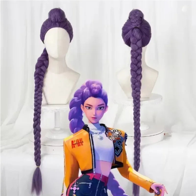 Kids Wig | Purple Long Braid Wig | Tiger Mouth Clamp | One Size