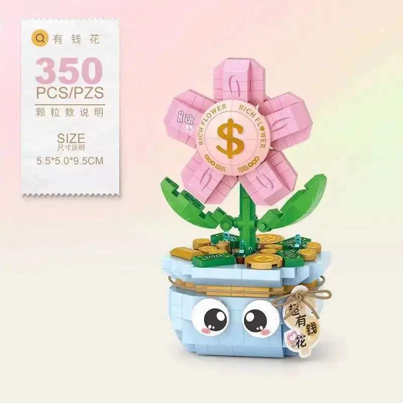 Flowers Bricks Bouquet Building Blocks Toys for Birthday Gift Room Decor Botanical Set Valentine's Day Rose Friends Kids Adults - ToylandEU