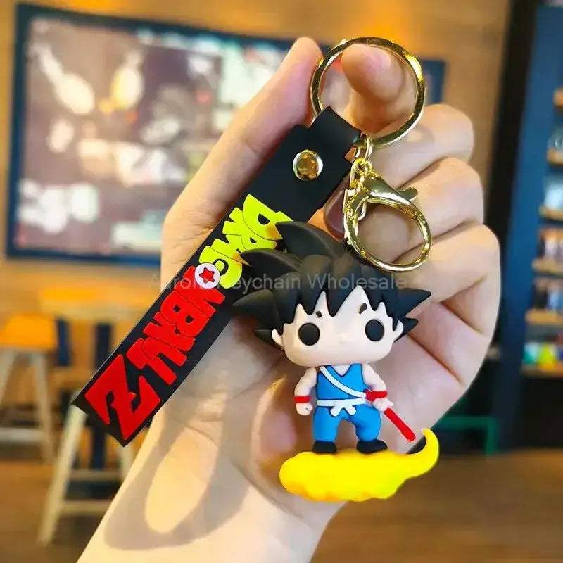 Dragon Ball Z Anime Keychain Super Saiyan Goku Master Roshi Buu Gohan Accessories Car Key Chains - CLOUDANIMESTUDIO