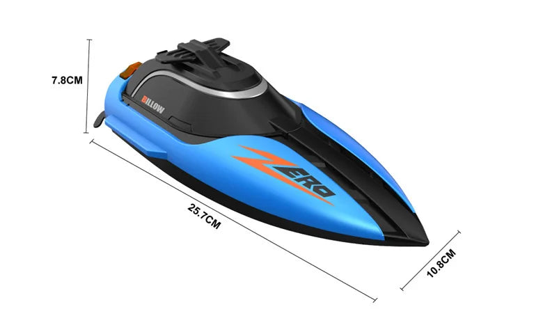 RC High-Speed Waterproof RC Racing Boat - 25Km/h Remote Control Speedboat with Water Cooling System for Kids