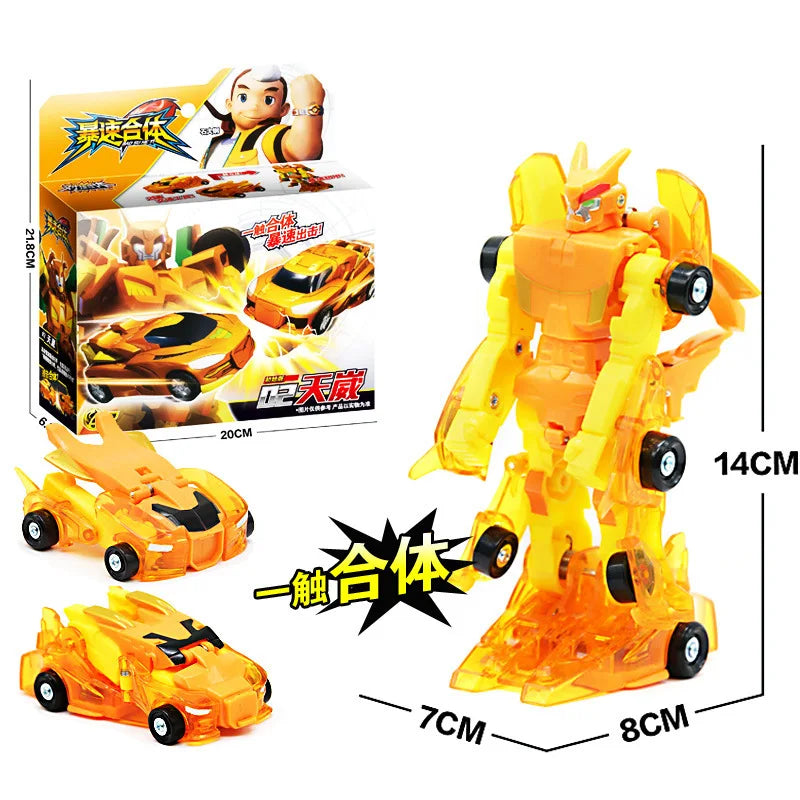 2-in-1 Transforming Robot Car Action Figure with Burst Speed Theme