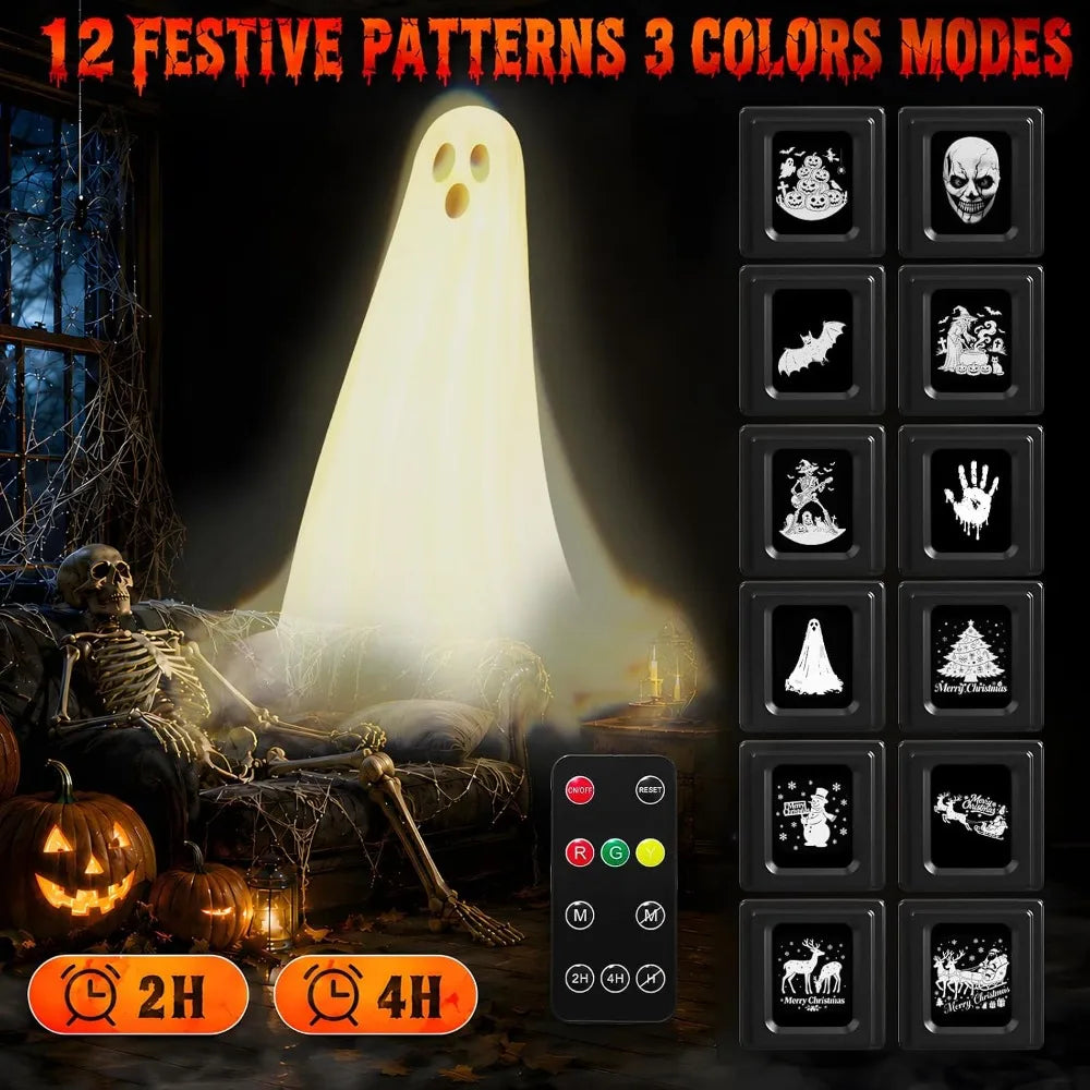 Halloween Projector Lights | 3D Dynamic Patterns | Outdoor Indoor Decor