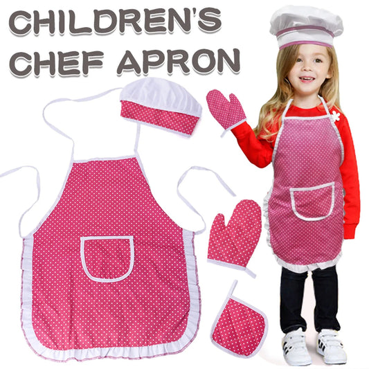 Mini Chef Role Play Kitchen Apron and Hat Set
