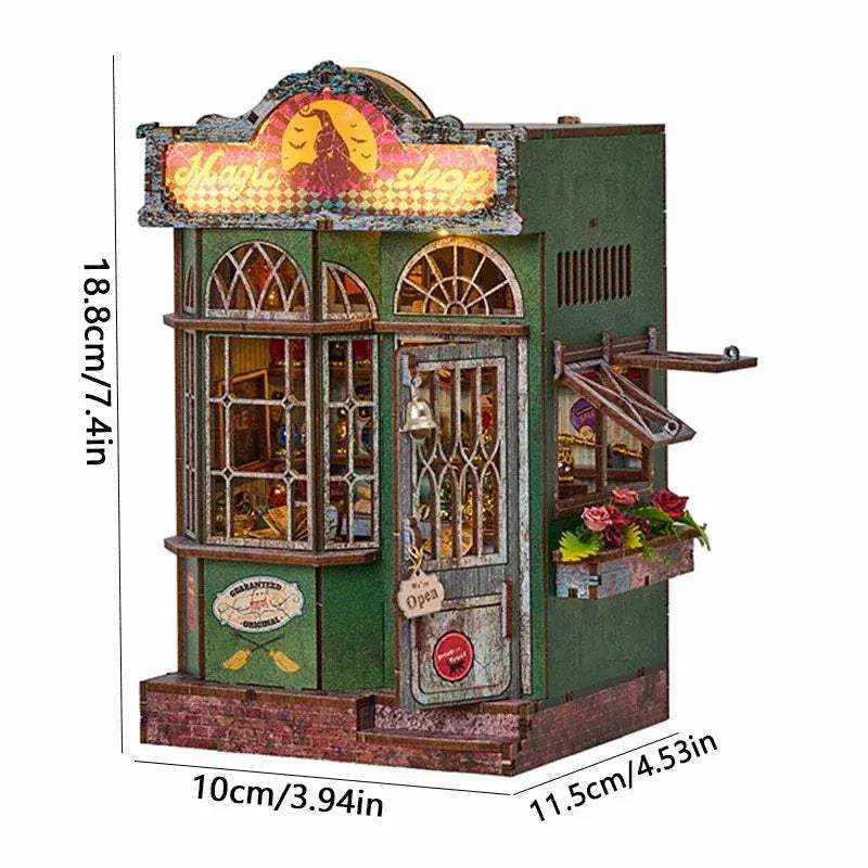 Wooden Book Nook DIY Miniatures Shelf Insert Dollhouses - ToylandEU