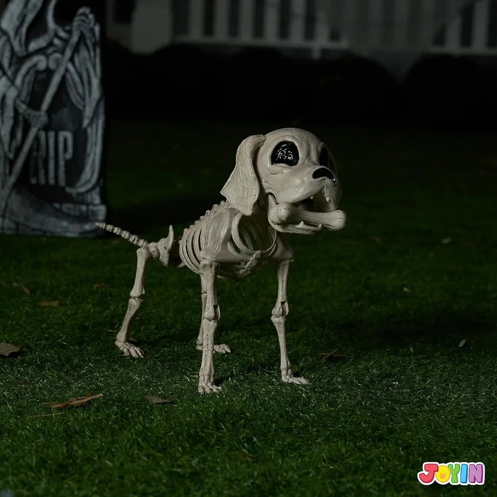 Halloween Dog Skeleton | Poseable Full Body | Realistic Design | Small 12 Inch
