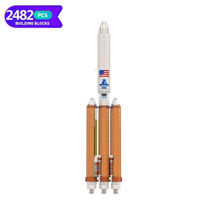 Moc Aerospace Atlased V 1:100 Rocket High Tech Building Blocks with E-Manual - ToylandEU