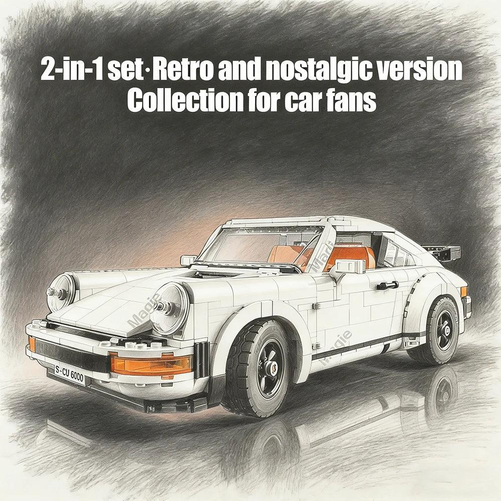 Retro Car Model Kit 1458Piece Educational Building Blocks - ToylandEU