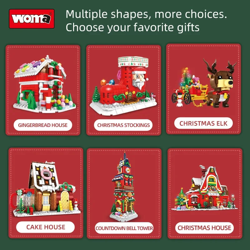 Lego Compatible Winter Village Christmas House Building Blocks