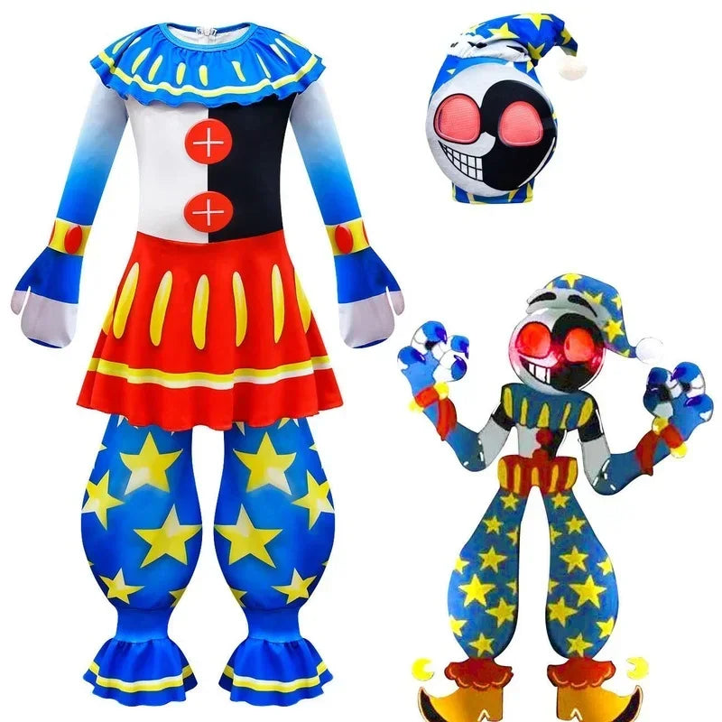 Moondrop Sunrise FNAF Carnival Clown Costume for Kids - Unisex Costume