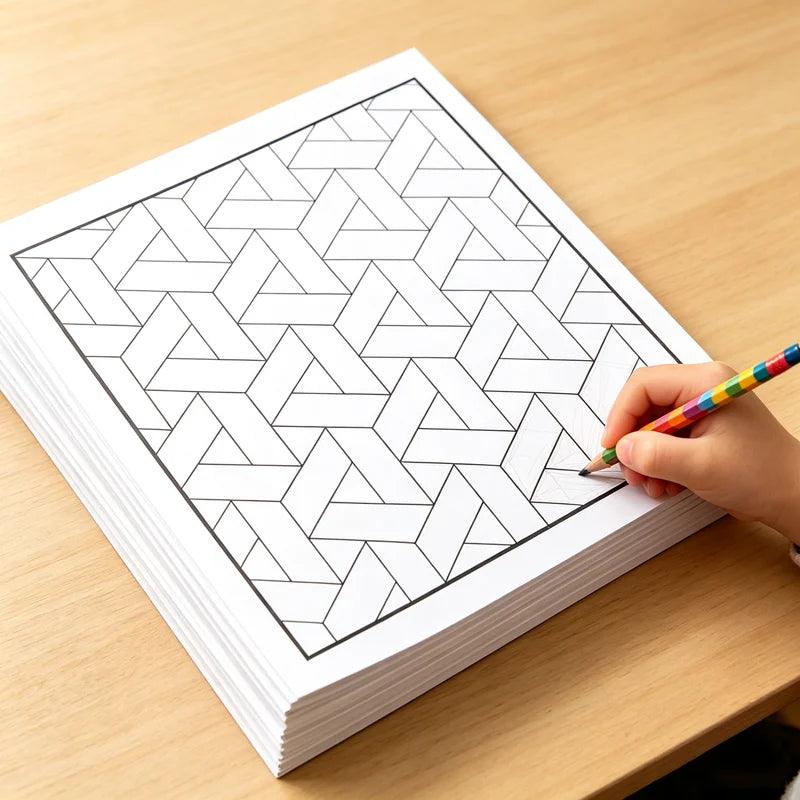 Adult Coloring Book | Geometric Patterns | Toylandeu™