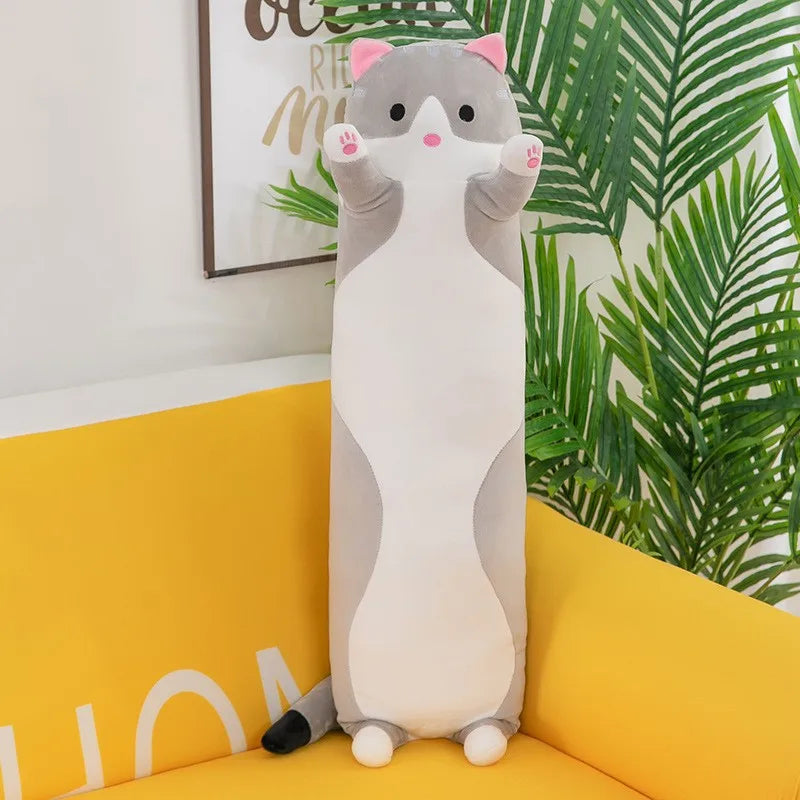Long Kitten Pillow | Jointed Plush | Toylandeu™