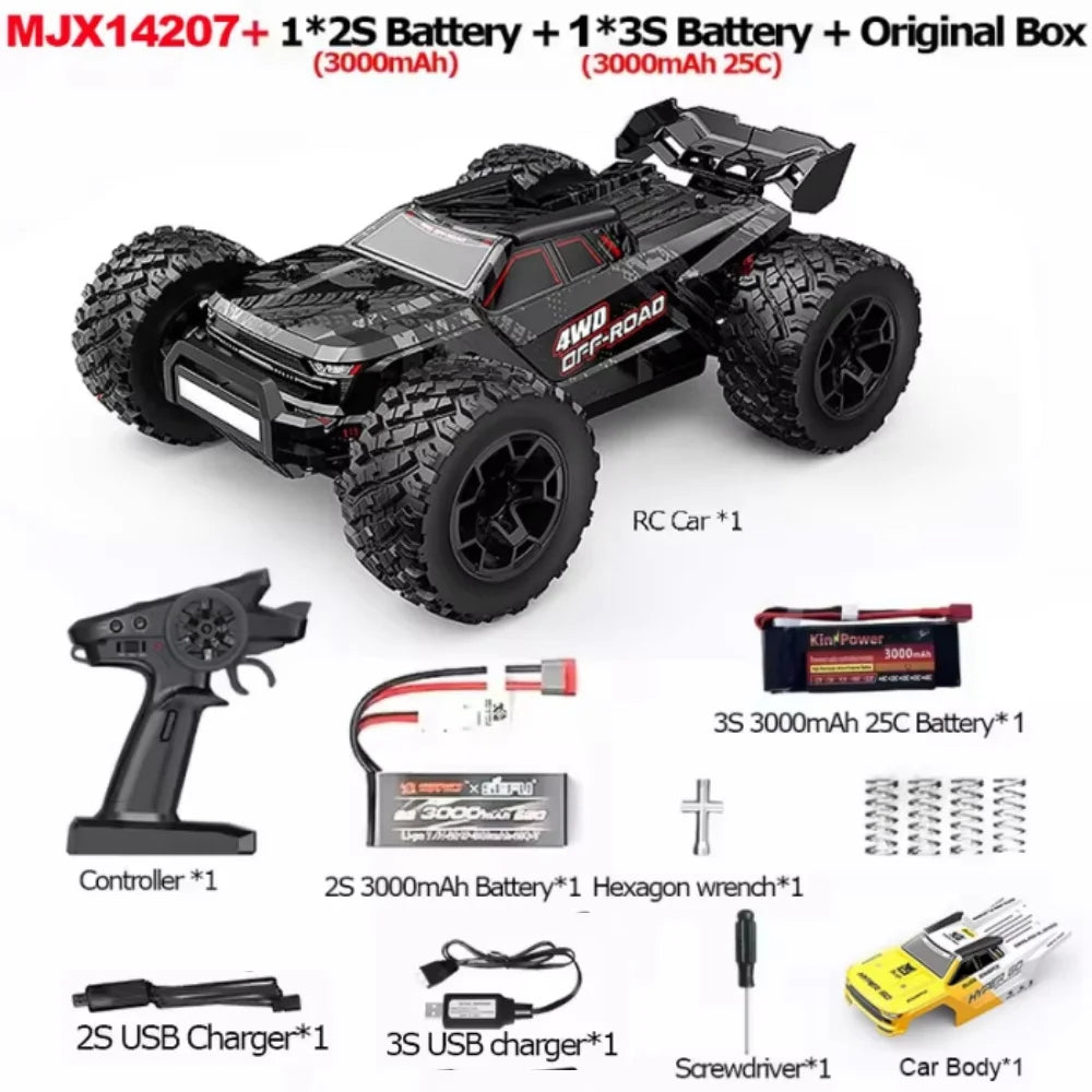 1/14 Scale Brushless RC Car 4WD Off Road Racing Toy
