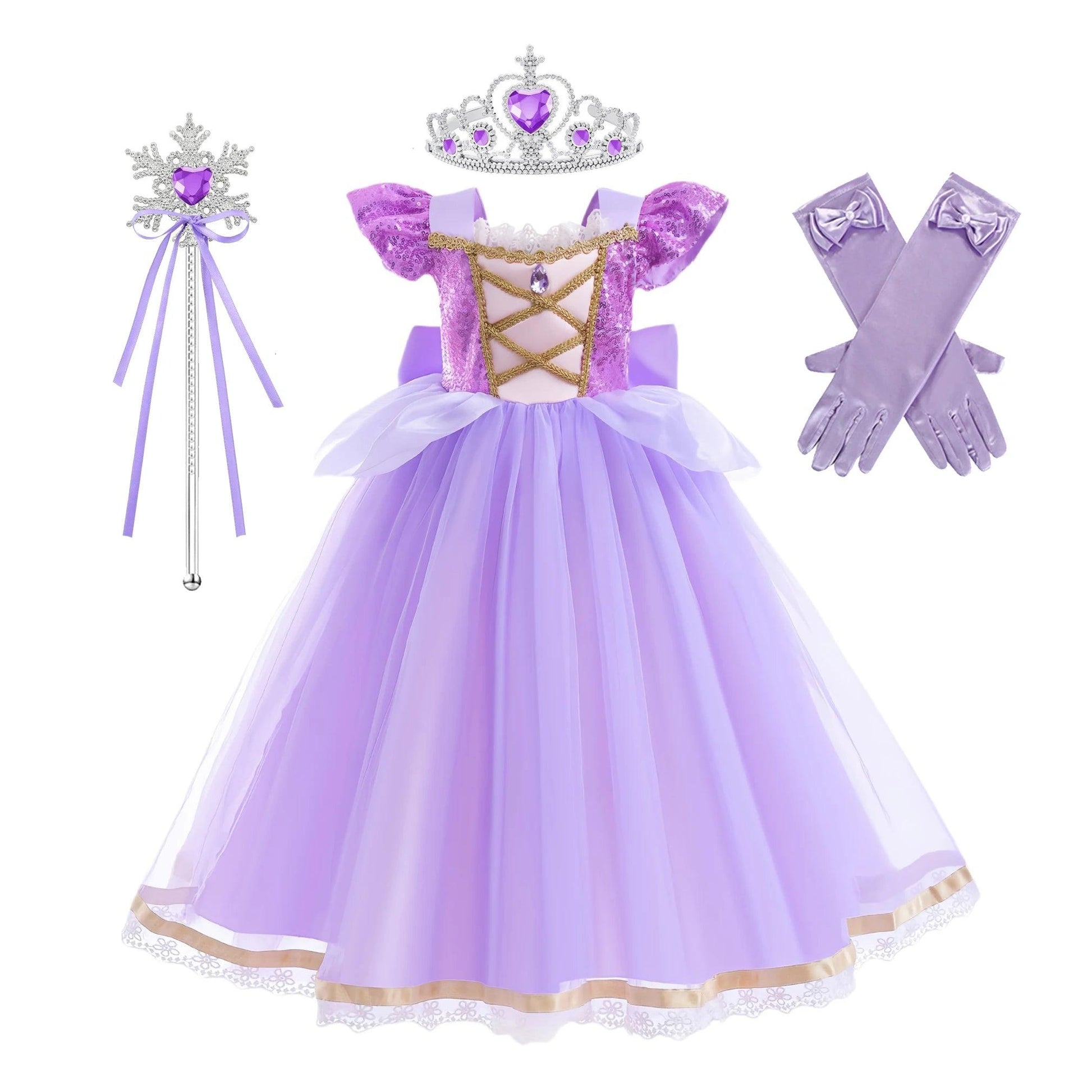 Girls Princess Dress | Purple Ball Gown | Toylandeu™