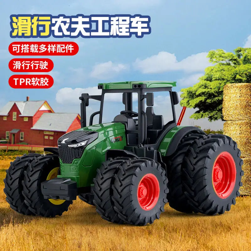 Children's Farmer Car Farm Tractor Inertia Toy Car Model Transport - ToylandEU