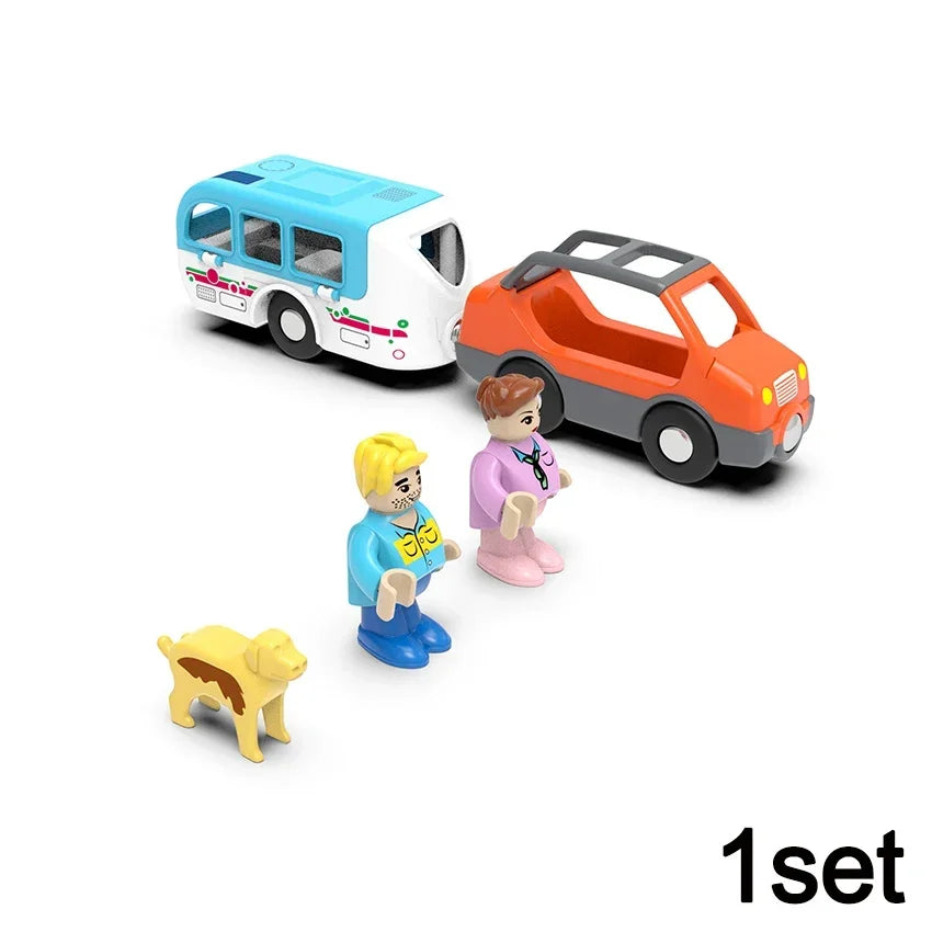 Wooden Train Set For Kids Educational Track Toys Gift