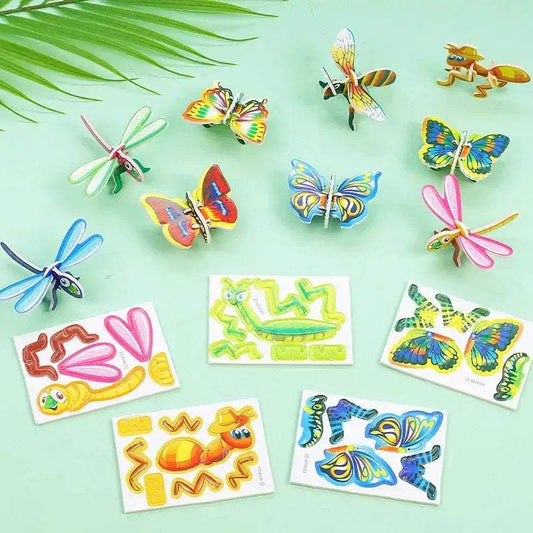 12-24pcs/bag 3D Animals Foam Puzzle Educational Toys for Kids Birthday Party Favor Guest Gift Classroom Rewards Goodie Fillers - ToylandEU