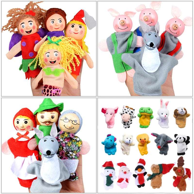 10 Piece Animals Finger Puppets Set for Baby - Educational and Safe Plush Dolls - ToylandEU