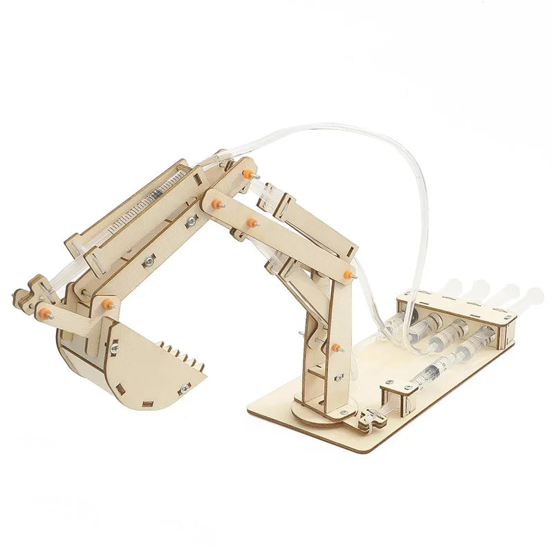 Build Your Own Small Wooden Excavator Kit with Advanced Technology - ToylandEU
