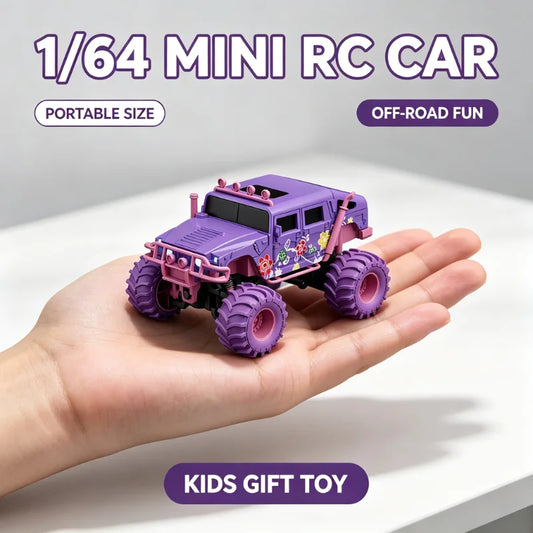 Mini Alloy Remote Truck | 1:64 Scale | 2.4GHz Four Wheel Drive | Kids Toy