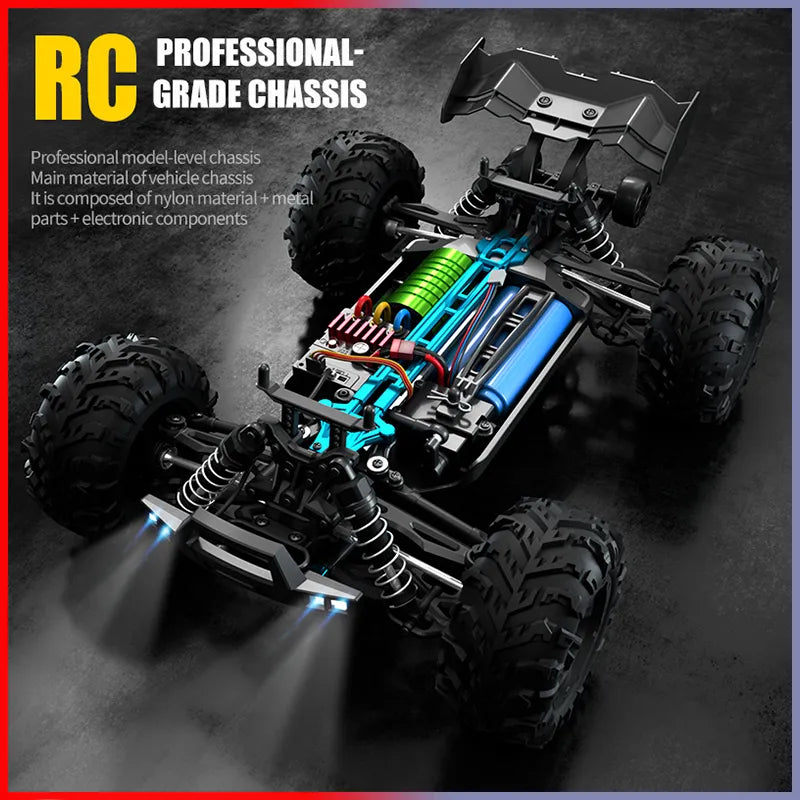 Rc Car Off Road 4x4 High Speed 75KM/H Remote Control Car With LED - ToylandEU