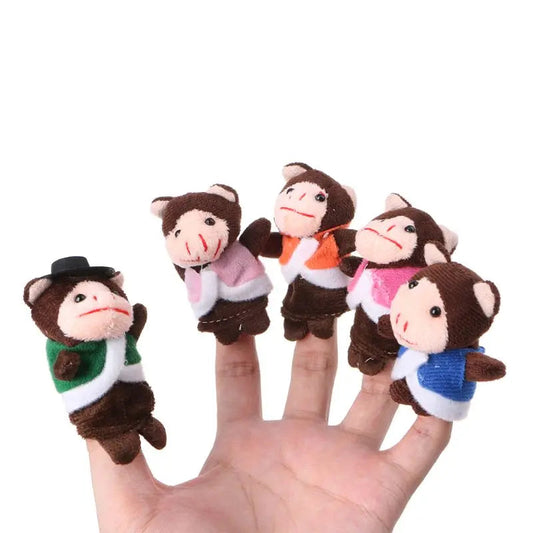 Monkey Finger Puppet Set for Storytelling and Pretend Play - ToylandEU