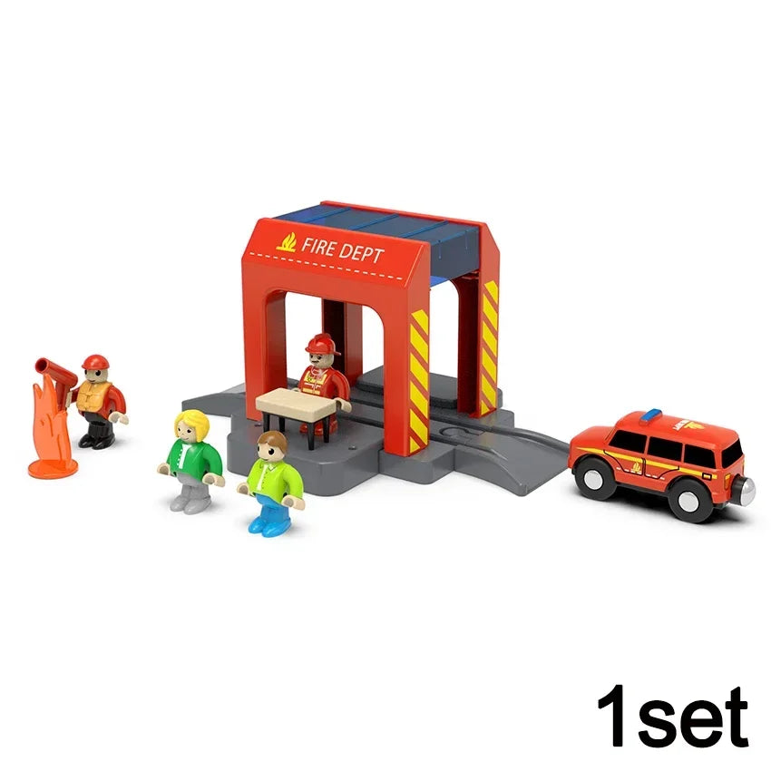 Wooden Train Set For Kids Educational Track Toys Gift