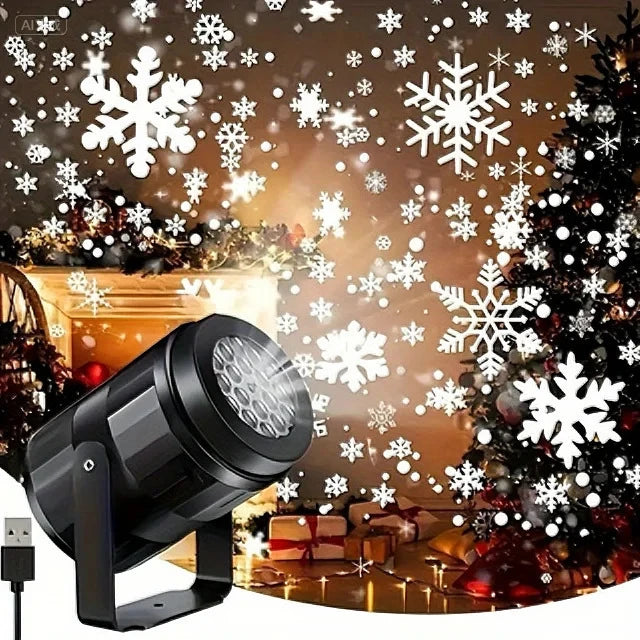 LED Projector Light | USB Powered | Rotating Design | Festive Home Decor