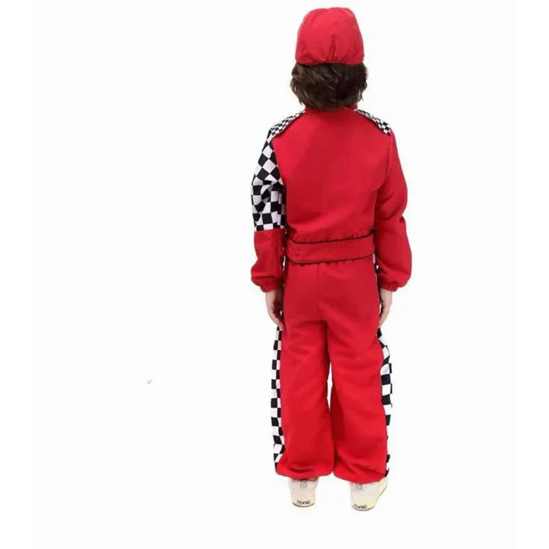 Vibrant Kids Red Racing Driver Costume for Halloween & Costume Fun