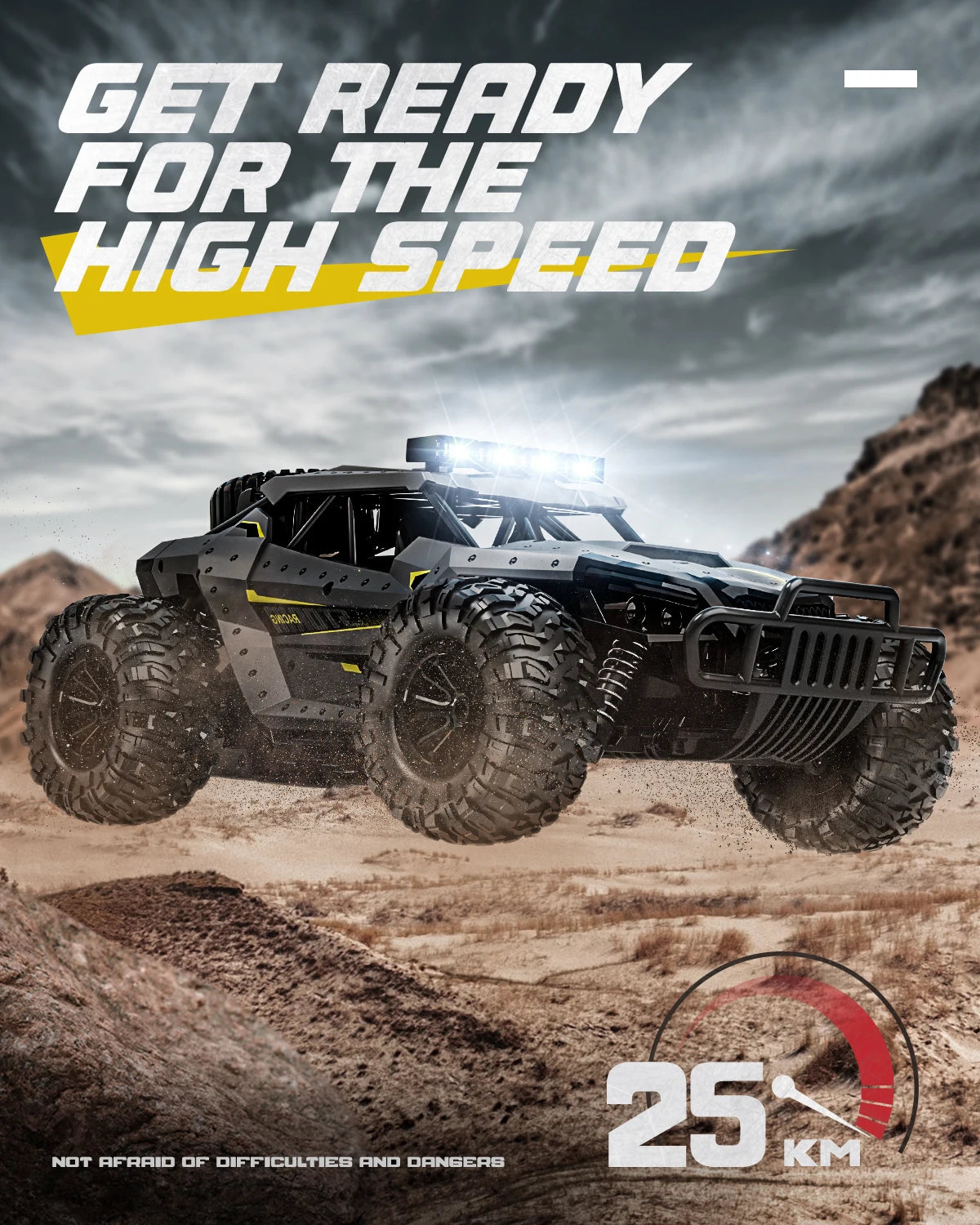 High-Speed 1:16 Off-Road RC Car for All Ages - LED Lights & Fun!