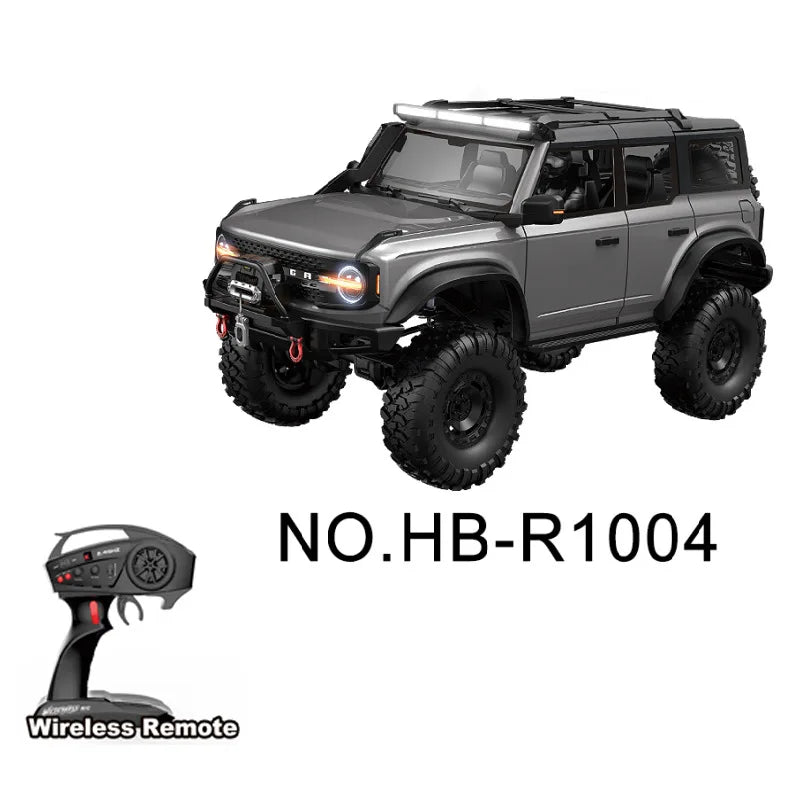 RC 1/10 Scale Remote Control Off-Road Rock Crawler Truck - 4WD RTR Climbing Vehicle with LED Lights and Lithium Battery