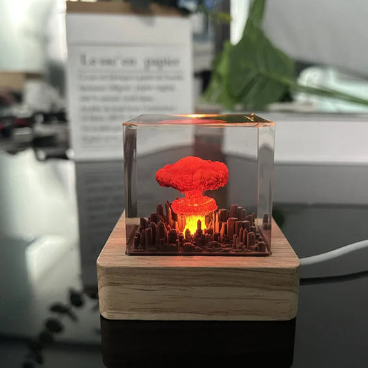 DIY Resin Lava USB Night Light with Handmade Atomic Bomb Design - ToylandEU